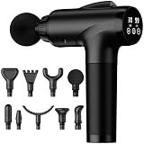 OLsky Massage Gun Deep Tissue 30 Speeds 9 Attachments Handheld (Black)