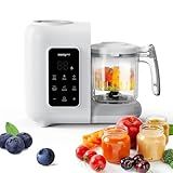 MOMYEASY Baby Food Maker, Baby Food Steamer and Puree Blender, Food Processor Chopper Grinder Steamer in-One, Auto Cooking & Grinding with Touch Control Panel&Self Cleans, BPA-Free