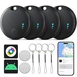 Smart Tags-4 Pack Android, Air Tracker Tags for Android, Bluetooth Smart Tags, Luggage Tracker Works with Google's Find Hub App, Key Finders Item Locator for Keys, Wallets, Suitcases