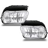 Nakuuly Fog Lights Compatible With 2003-2006 Chevy Silverado 1500 2500 3500 1500HD 2500HD 2007 Classic 02-06 Avalanche Driver and Passenger Side Fog Bumper Lamp Assembly with Bulbs Clear Lens