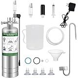 Enkreefi Aquarium Co2 System 2L with Double Switch Solenoid Valve, Co2 for Aquarium Plants with Adjustable Bubble Counter