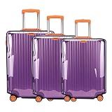 3 Pack Suitcase Cover for Luggage Clear PVC Waterproof Anti Scratch