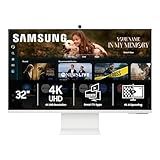 Samsung 32” Smart Monitor M8 (M80F) 4K UHD Display, Samsung Vision AI, Smart TV Apps, Gaming Hub, USB-C, HDMI and USB-A, White, LS32FM803UNXZA, 2025