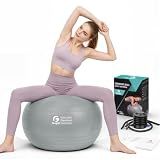 Gruper Exercise Ball, 45cm-75cm Extra Thick Yoga Ball for Working Out