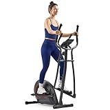 Sunny Health & Fitness Smart Elliptical Machine w/300LB Capacity & Pulse Sensor Built-in, 12" Stride Equipment for Home Cardio Exercise & Magnetic Cross-Training, Free SunnyFit App Bluetooth Connect