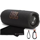 JBL Flip 7 Portable Bluetooth Speaker, IP68 Waterproof, Dustproof, Drop-Proof, PushLock System, AI Sound Boost, 16H Battery – Black – Boomph's Comprehensive Ultimate Performance Cloth Solution