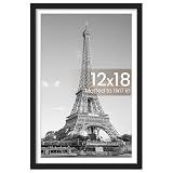 upsimples 12x18 Picture Frame, Wall Decor Poster Frames, Black 1 Pack