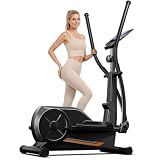 CURSOR Elliptical Exercise Machine, Elliptical Machine for Home with Hyper-Quiet Magnetic Driving System,8 Levels Resistance,Compact Elliptical with 12IN &14 Stride,LCD Monitor,350LBS Weight Capacity