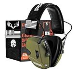 PROHEAR Electronic Ear Protection for Shooting with 4X Sound Amplification, Gun Range Hearing Protection Muffs, NRR 23dB Noise Reduction Headphones for Hunting, Green