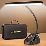 Glocusent Music Stand Light: 57 LED Super Bright Piano Light with EVA Carrying Case, 3 Color & 5 Brightness, Rechargeable & 140-Hr Long Lasting, Perfect for The Piano, Sheet Music