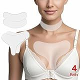 YIshiQI Neck Wrinkle Patches Chest Wrinkle Pads Pack of 4 -Antiwrinkle Silicone Pad- Silicone Facial Neck Sheet Reusable and Washable Wrinkle Patches Moisturizing for Treatment While Sleeping