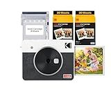 KODAK Mini Shot 3 Retro 4PASS 2-in-1 Instant Digital Camera and Photo Printer (3x3 inches) + 60 Sheets Cartridge Bundle, White