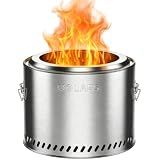 Golabs FP1 Smokeless Portable Fire Pit, 19.5" Stainless Steel Fireplace