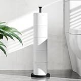 Toilet Paper Holder Stand(with Reserve Function), Free-Standing Spare Rolls Storage Holder, Stainless Steel, Modern Design