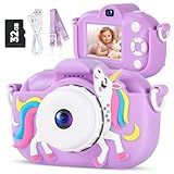 MAVOKIS Kids Camera Digital Camera for Age 3-8, 1080P Toddler Camera for Kid with 32GB SD Card, Toddler Girls Toys Age 6-9, Christmas Birthday Gifts for Children, Purple
