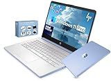 HP 14” Ultra Light Thin Laptop Computer 2026 Premium, MS Office, Copilot AI, 4-Core Intel CPU, 4GB DDR5 RAM, 628GB Storage (128GB UFS+500GB Ext), Long Battery, MarxsolAccessory, Win 11 Pro, Sky Blue