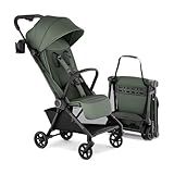 Mompush Nexis Carbon Travel Stroller, Ultra-Lightweight 11.5 lbs, Compact & Airplane Carry-On Approved, One-Second Auto-Fold, One-Hand Full Recline, from Birth to 50 lbs, JPMA Certified, Forest