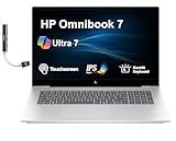 HP Omnibook 7 AI Powered Laptop 17.3" Touchscreen IPS FHD Display (Intel Ultra 7-258V, 32GB LPDDR5X, 1TB PCIe SSD, Intel Arc 140V, Thunderbolt 4, Backlit KB, Win 11 Pro) w/Dockztorm Hub