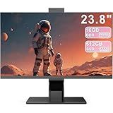 All-in-One Desktop Computer 23.8'' Touchscreen -Quad-Core CPU (Up to 3.4Ghz), 16GB RAM, 512GB SSD, Retractable Privacy Webcam, Bluetooth 5.3, Wi-Fi 6, Keyboard & Mouse Included - Home & Office