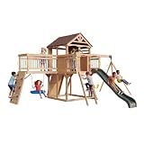 SunSwell Wooden Swing Sets for Backyard - Outdoor Playset