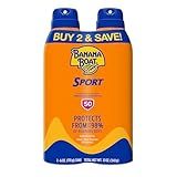 Banana Boat Sport SPF 50 Sunscreen Spray, 6 oz (2 Pack)