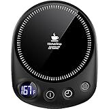 KitchekShop Coffee Mug Warmer-Fastest Heating & Highest Temperature, Coffee Cup Warmer for Desk Auto Shut Off, 4 Temp Settings & 1-12H Timer, Smart Electric Mug & Candle Warmer for Coffee, Tea (Black)