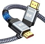 Highwings 8K@60 Long HDMI Cable 15FT, 48Gbps 2.1 High Speed Gaming HDMI Cord 4K120 144Hz RTX 3090 eARC HDCP 2.2&2.3 Compatible for PS5, SoundBar, AVR, UHD TV
