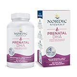 Nordic Naturals Prenatal DHA, Unflavored - 180 Soft Gels - 830 mg Omega-3 + 400 IU Vitamin D3 - Supports Brain Development in Babies During Pregnancy & Lactation - Non-GMO - 90 Servings
