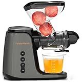 FreshRush Juicer Machines, 3.6 Inch Double Large Feed Chute Cold Press Juicer, High Juice Yield, Easy to Clean,3 Masticating Juicer Modes, Slow Juicer with 200W Motor (Grey)
