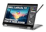 Dell Latitude 13 2 in 1 Touchscreen Business Laptop(13" FHD, Intel 10-Core i5-1335U (> i7-1255U), 16GB DDR5 RAM, 512GB SSD, AES Stylus), Backlit KB, 1080p IR Webcam, Wi-Fi 6E, Win 11 Pro w/AI Copilot
