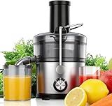 Juicer Machines, 1200W Juicer with 3" Feed Chute for Whole Fruits and Vegs, Dual Speeds Centrifugal Juice Extractor, Heavy Duty Full Copper Motor, 35oz Large Juice Jug, Stainless Steel