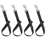 Rosemarie Horse Bucket Strap Hangers,Horse Suppliers Adjustable Nylon Straps up to 700 lbs for Hay Nets, Water Buckets,Hanging-Pratical and Easy Use(4 Pack) (Black)