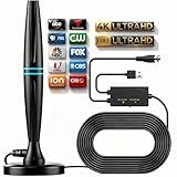 TV Antenna for Smart TV Indoor,TV Antenna for Local Channels,Support 4K 1080p with Signal Booster Antenna TV Digital HD Indoor & Outdoor-Cylindrical Antenna