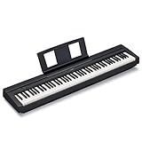 Yamaha 88-Key Weighted Portable Digital Piano Keyboard with Music Rest, Sustain Foot Switch, Built-in Speakers, USB Connectivity, Black (P45B)