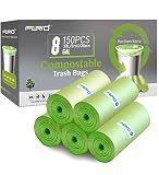 Forid Compostable Trash Bags 8 Gallon Garbage Bags, Unscented, 150 Count