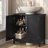 VASAGLE Under Sink Bathroom Cabinet, 2 Doors, Adjustable Shelf