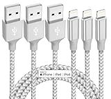 iPhone Charger 3 Pack 10 ft Apple MFi Certified Lightning Nylon Braided Cable Fast Charging Cord Compatible with iPhone 13 12 11 Pro Max XR XS X 8 7 6 Plus SE iPad and More