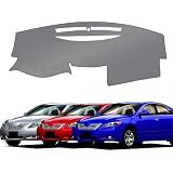 KUST Gray Dash Cover for Toyota Camry 2007-2011 【Speaker Holes were not Pre-Cut】 Dashboard Cover Accessories for Camry Non-Slip Polyester Dashboard Mat
