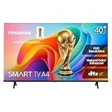 Hisense 40" Inch A4 Series FHD 1080p Smart VIDAA TV (40A4NV, 2026 NEW) - Full Array LED, DTS Virtual: X, Noise Reduction, AI Sports Mode, Works with Alexa, Apple Airplay & Apple Home, Slim Bezel