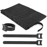 Nettbe 60 PCS 6 Inches Reusable Cable Ties, Adjustable Cord Straps Wire Organizer Cord Wrap and Hook Loop Cable Management