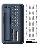 HOTO Electric Screwdriver Kit, Upgraded 1/4'' Hex 25 Bits, Magnetic Lid, Rechargeable Cordless Screwdriver, 1500mAh Battery, LED Light, Ideal for Furniture Assembly, Home Repair & Garage Projects
