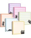 Mr. Pen- Black Cat Sticky Notes Set, 3" x 3", 6 Pads, 480 Sheets | Black Cat Sticky Notes, Memo Pads, Self-Stick Note Pad for Office, School, Home, Study & Organization