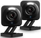 WYZE Cam v4 (Latest Model), 2.5K AI Security Camera, Indoor/Outdoor Cameras for Home Security, Baby Monitor & Pet Camera, Color Night Vision, No Subscription Required (2 Pack)