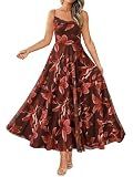 BTFBM Women Summer Floral Maxi Dresses Elegant Spaghetti Strap Dress Printed Party Dress Beach Long Dresses