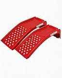 Garvee 8 in Lift Solid Steel Car Ramp 8000 LBS Capacity, 2000 LBS Per Ramps, Heavy Duty Truck Ramps for Car Repair or Vehicle Maintenance, 2 Pack Car Ramps, Red