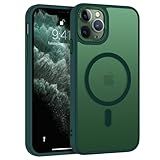 BENTOBEN for iPhone 11 Pro Case 2019 [Compatible with Magsafe] Translucent Matte Magnetic Phone Case iPhone 11 Pro 5.8" Slim Thin Shockproof Bumper Women Men Protective Cases Cover, Forest Green