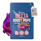 Perky Fins Betta Boost Pops | High-Protein Betta Fish Food Pellets Made in USA | Marine & Insect Protein | Floating & Slow-Sinking | Premium Freshwater Aquarium Fish Food 1oz