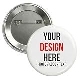 Custom Buttons and Custom Pins, Customizable Personalized Photo Button Pins, USA Made, Design Your Own, Bulk School Events Sports Memorial Campaign Items, 2.25 Inch, 10 Pack