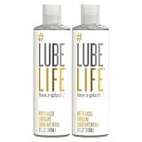LUBELIFE Water Based Lube, Personal Lubricant for Men Women, 2 x 8 fl oz
