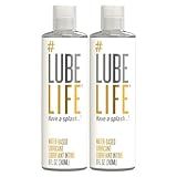 LUBELIFE Water Based Lube, Personal Lubricant for Men Women, 2 x 8 fl oz